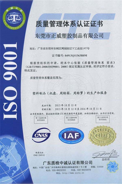 ISO-9001質量體系認證